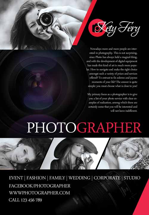 Event Photographer Advertising flyer 1